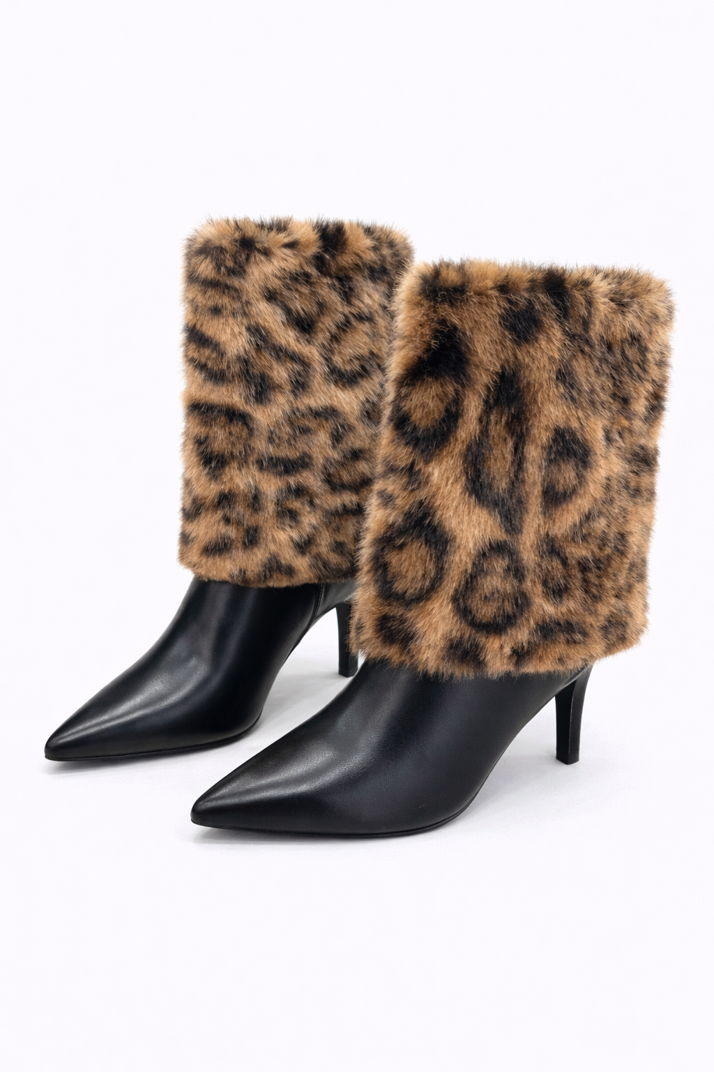 Stivaletto in eco-pelliccia animalier