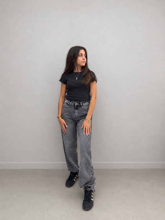 Jeans tasca argentata