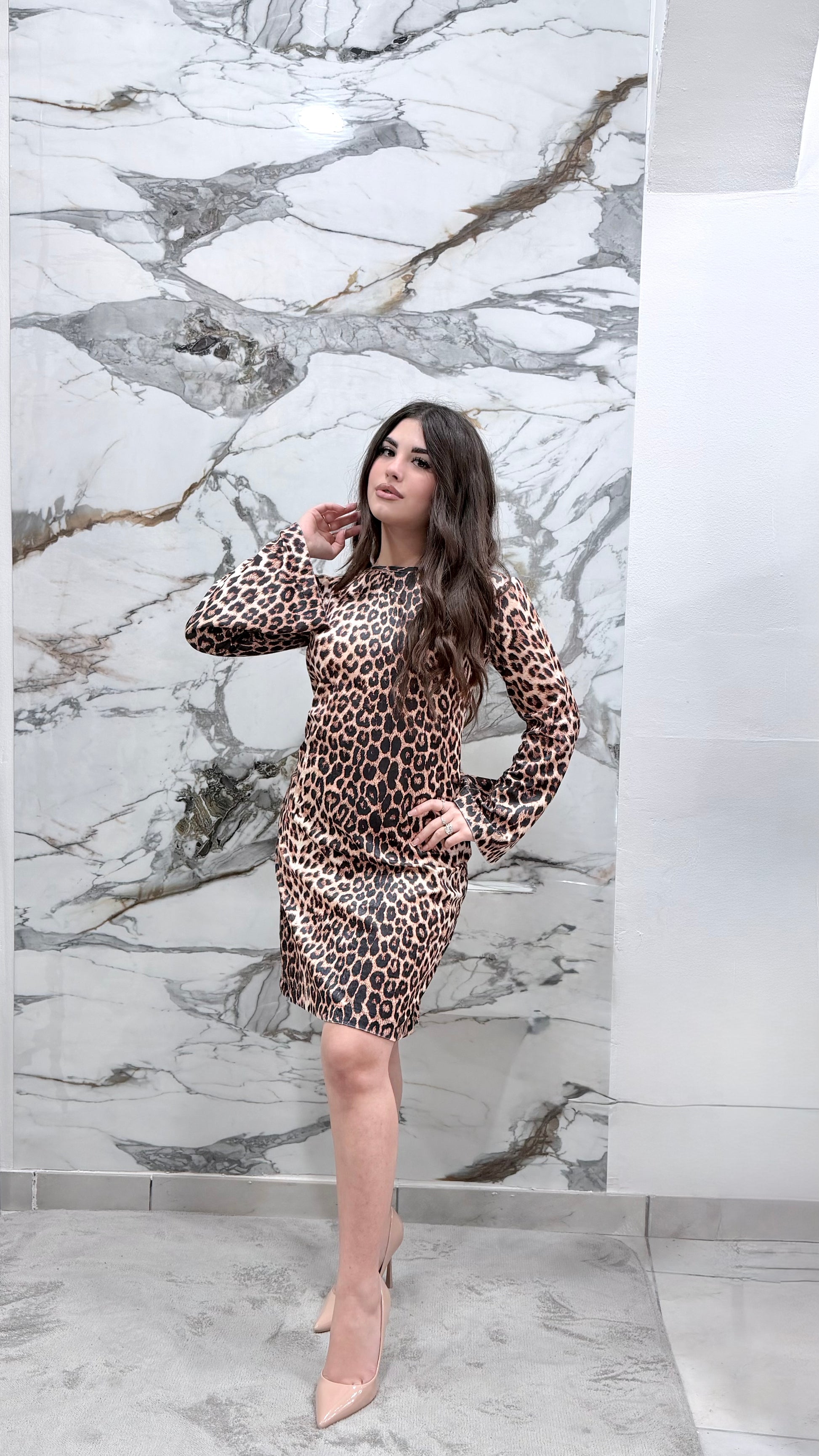 Abito Leopard Backless