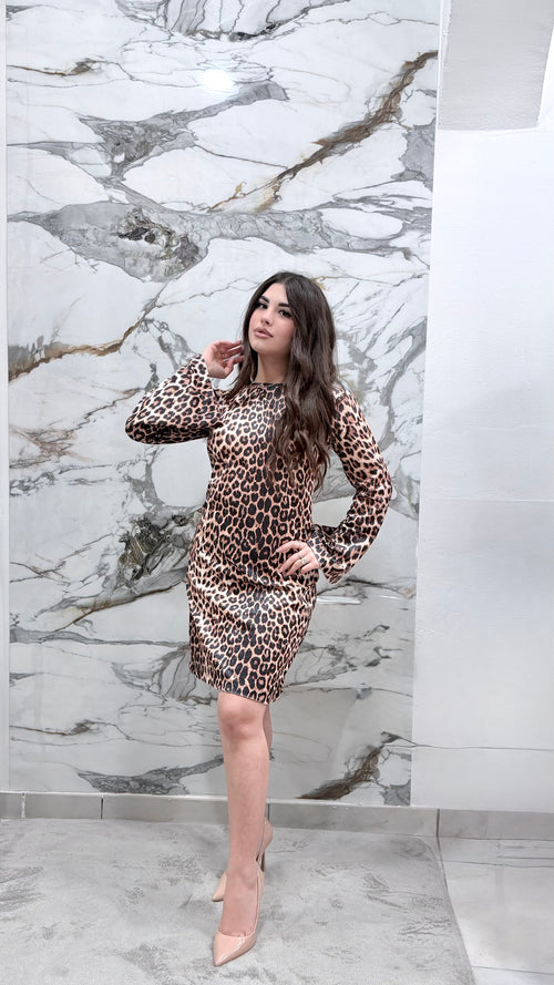 Abito Leopard Backless