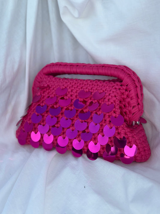 Luxuriöse Clutch in Pink