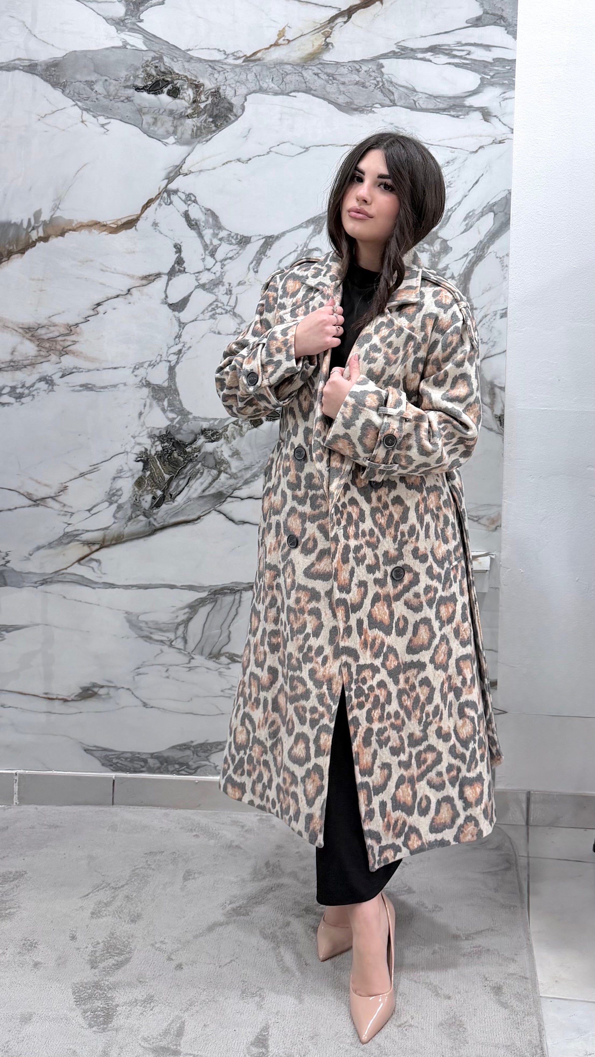 Cappotto Leopard Elegance