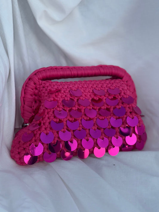 Luxuriöse Clutch in Pink