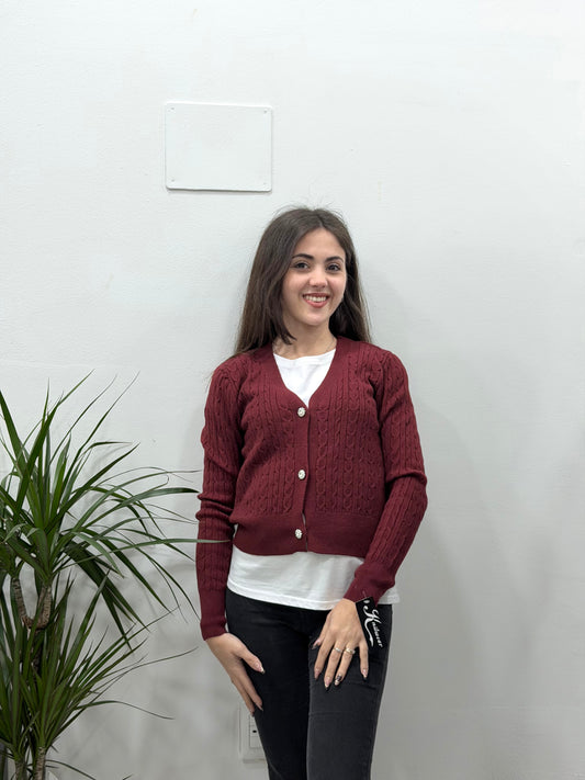 Cardigan treccia
