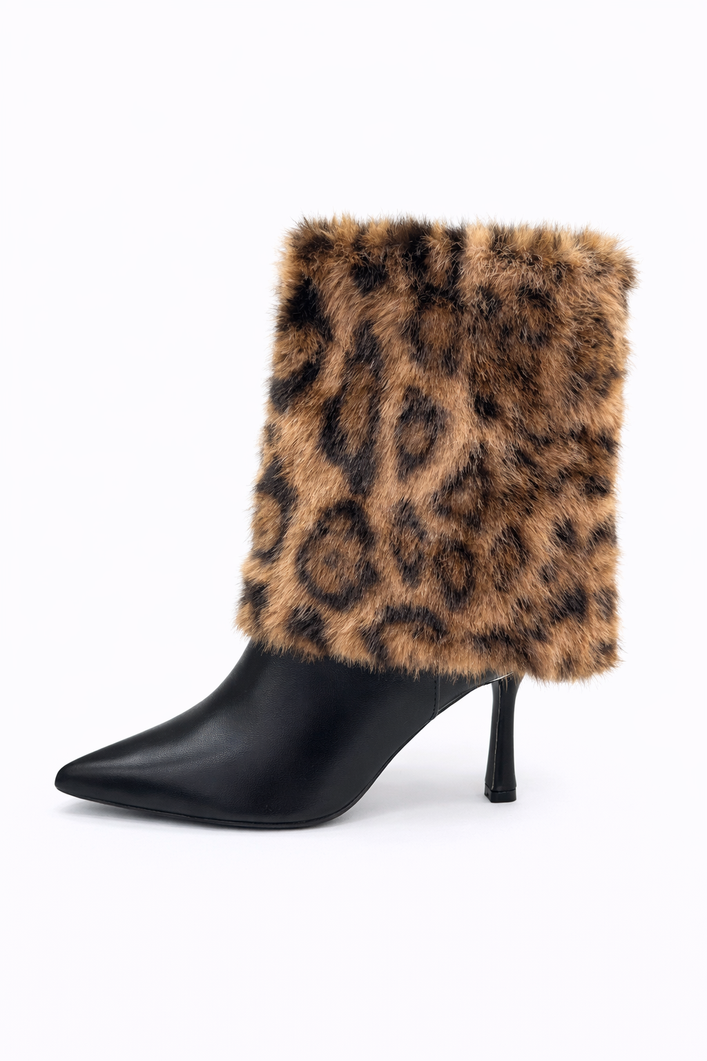 Stivaletto in eco-pelliccia animalier